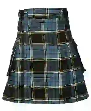 Anderson Tartan Kilt Scottish Men Utility Modern 2 side Cargo Pockets Length 24