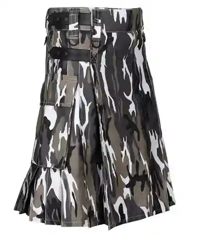 Urban Camo Utility Tactical Heavy Duty Kilt for Men