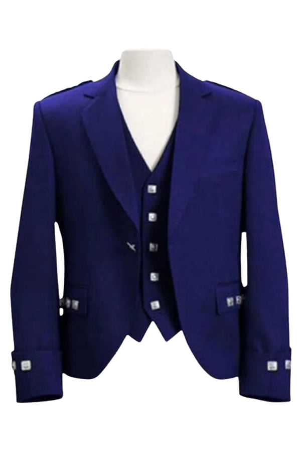 Blue Argyle Kilt Jacket and Vest