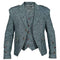 Black And Blue Wool Argyll Tweed Jacket With Vest