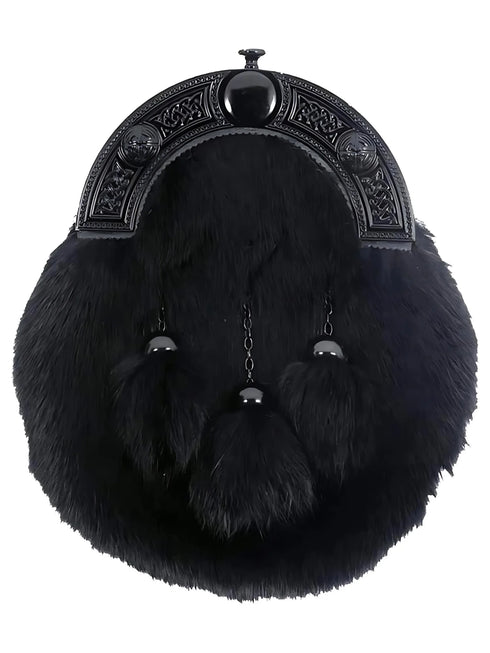 Black Rabbit Fur Dress Sporran