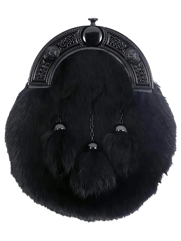 Black Rabbit Fur Dress Sporran