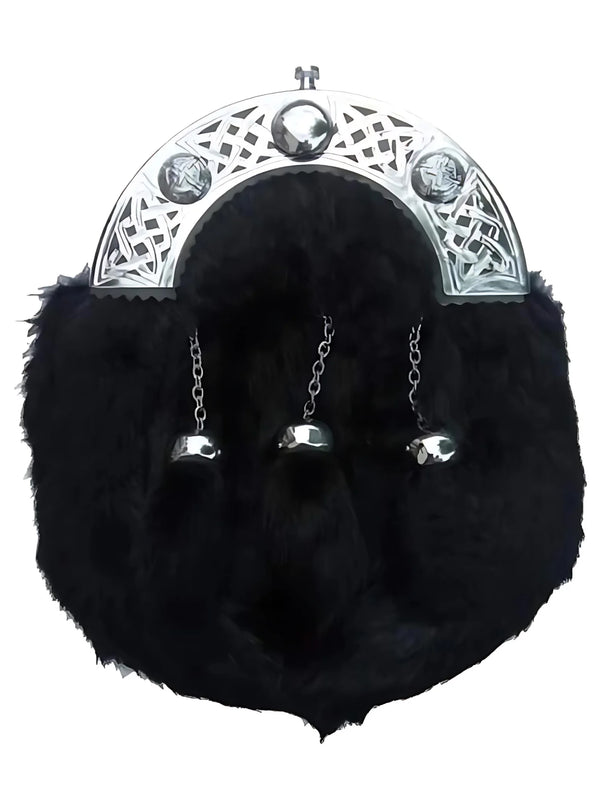 Black Rabbit Fur Sporran