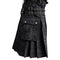 Black Denim Utility Kilt for Men