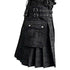 Black Denim Utility Kilt for Men