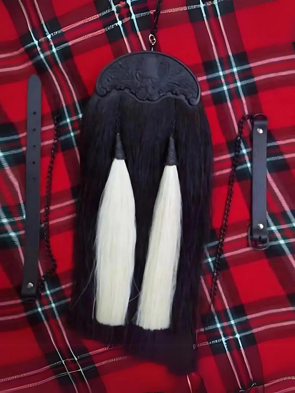Black Horse Hair Kilt Sporran