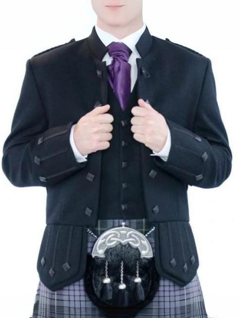 Black Sheriffmuir Kilt Jacket