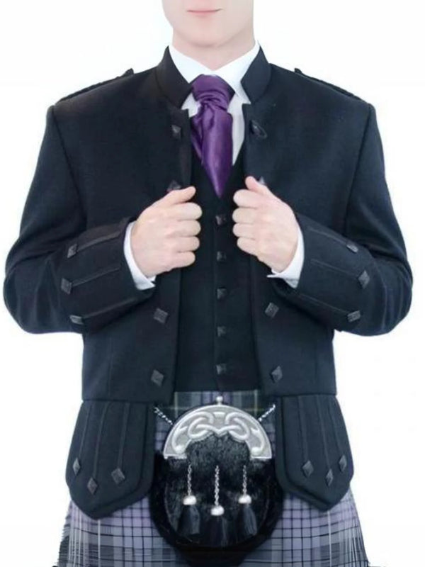Black Sheriffmuir Kilt Jacket