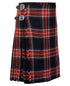 Black Stewart Tartan Kilt | 8 Yards