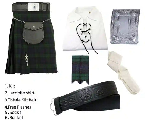 Black Watch Tartan Kilt Package