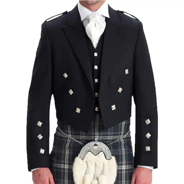 Black Wool Prince Charlie Jacket