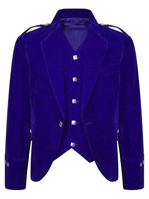 Blue Velvet Argyle Kilt Jacket