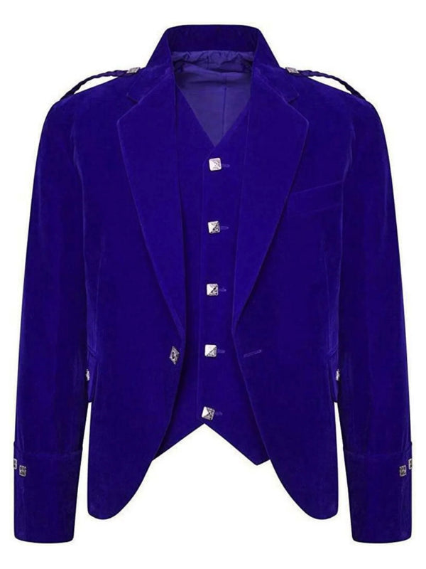 Blue Velvet Argyle Kilt Jacket