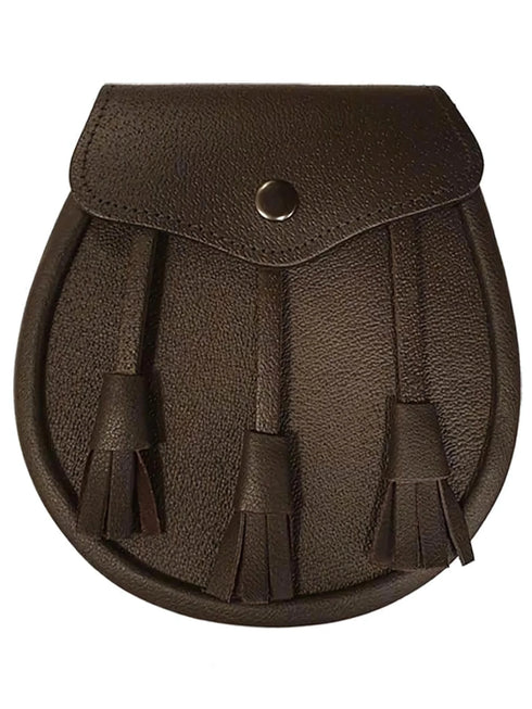 Brown Embossed Leather Sporran