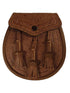 Brown Tan Embossed Leather Sporran