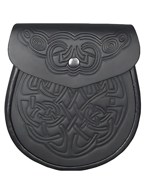 Celtic Embossed Leather Sporran Men