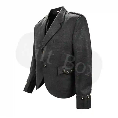 Charcoal Argyle Kilt Jacket and Waistcoat