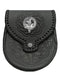 Clan Crest Badge Leather Sporran