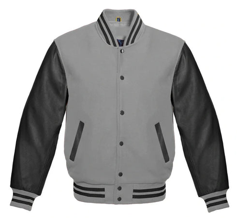 Black and Grey Varsity Jacket