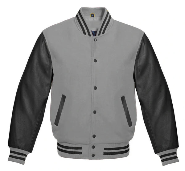 Black and Grey Varsity Jacket
