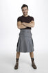 Gray Utility Kilt with Pockets