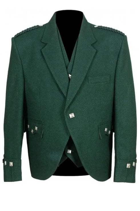 Green Argyle Kilt Jacket and Waistcoat