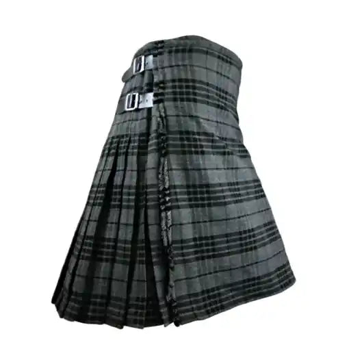 Grey Watch Tartan Kilt || 8 Yard Handmade 16oz Traditional Heavy Weight Kilt - Custom Made