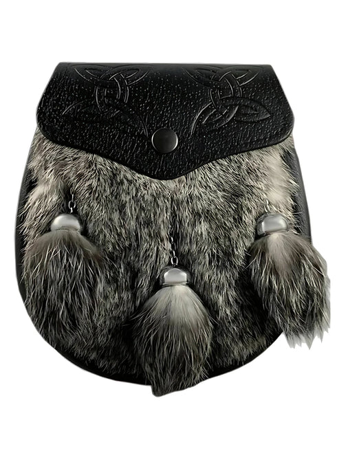 Grey Rabbit Fur Semi Dress Sporran