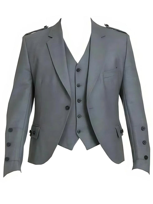Grey Argyle Kilt Jacket