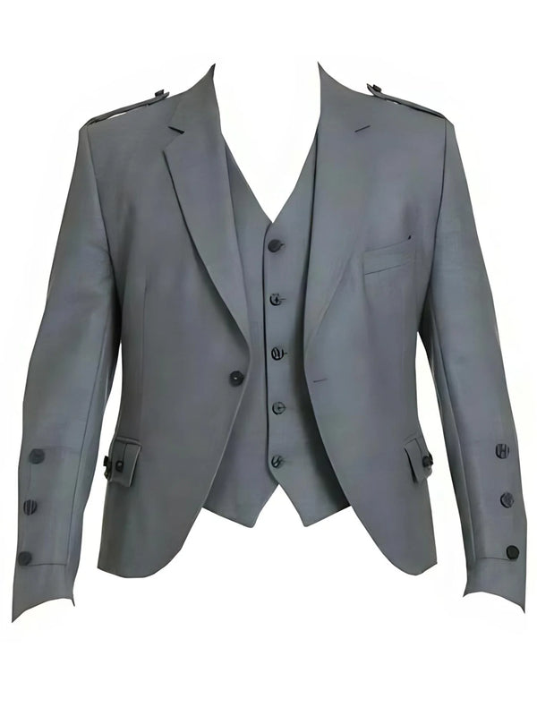 Grey Argyle Kilt Jacket