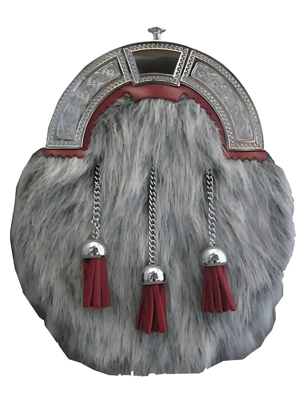 Grey Rabbit Fur Sporran
