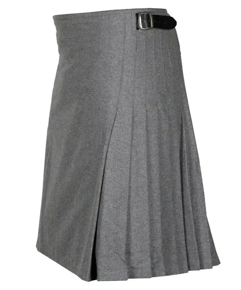Grey Scottish Tartan Kilt - Men's Traditional 8 Yard Kilt 100% Wool Kilt