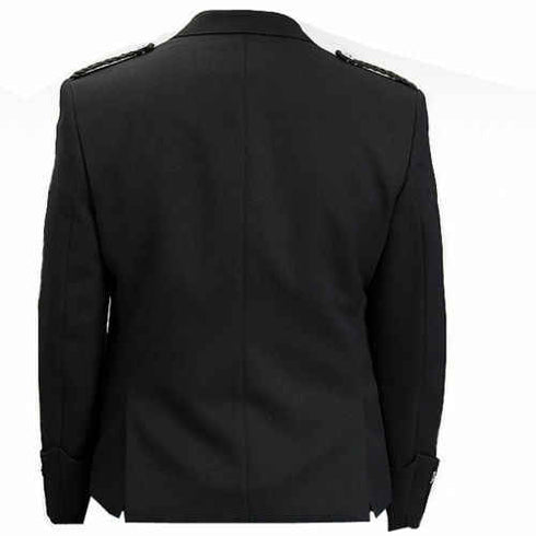 Black Argyle kilt Jacket and Waistcoat with Thistle Buttons