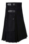 Lautreamont Men Black Utility Kilt