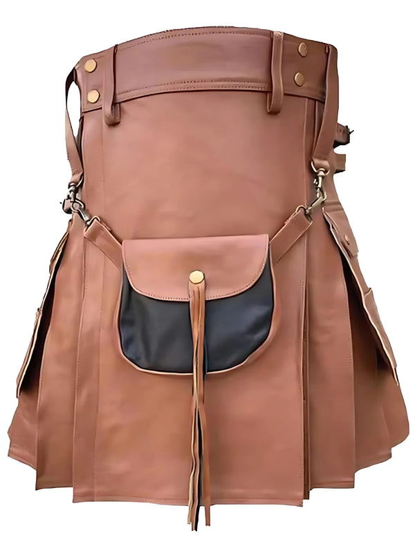 Leather Kilt With Sporran