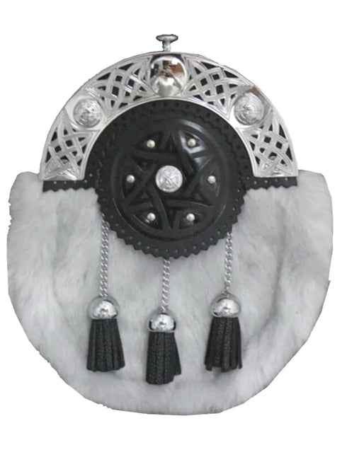 Light Grey Rabbit Fur Sporran