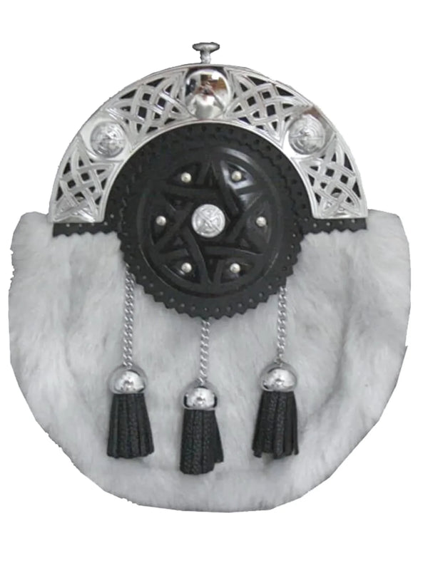 Light Grey Rabbit Fur Sporran