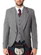 Light Grey Tweed Kilt Jacket and Waistcoat