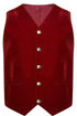 Men's Red Velvet Argyle Kilt Vest