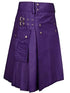 Mens Purple Utility Kilt