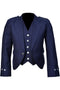 Navy Blue Argyle Kilt Jacket and Waistcoat