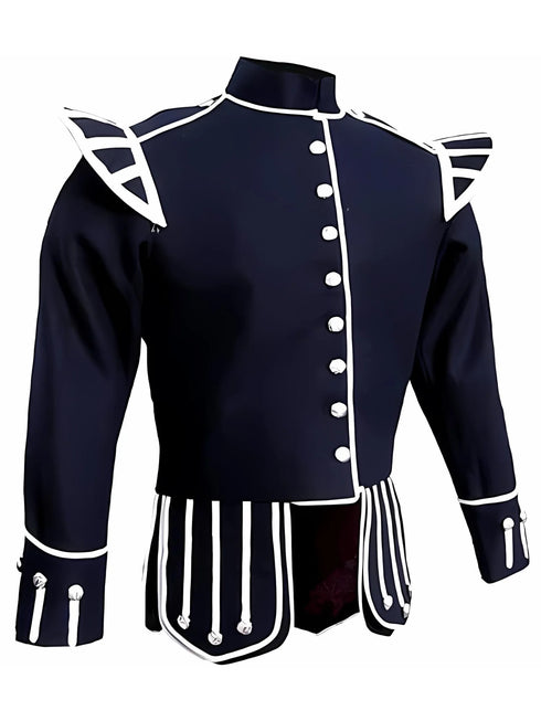Navy Blue Doublet Pipe Band Jacket