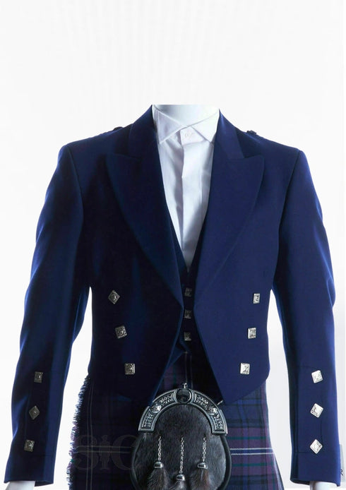 Navy Blue Prince Charlie Jacket and Waistcoat