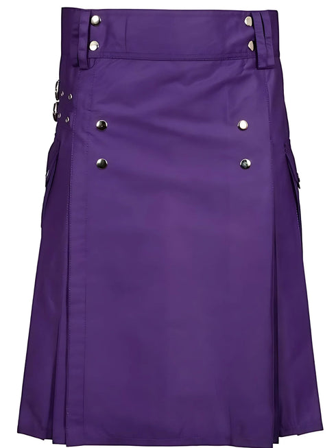 Mens Purple Utility Kilt