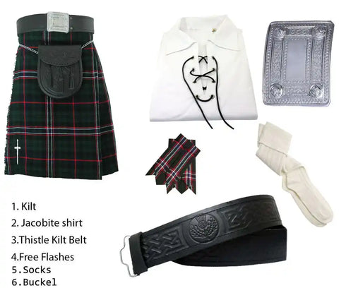 Scottish National Tartan Kilt Package