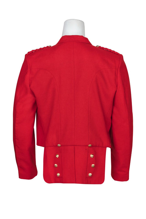 Scottish Red Prince Charlie Jacket with 5 Button Vest