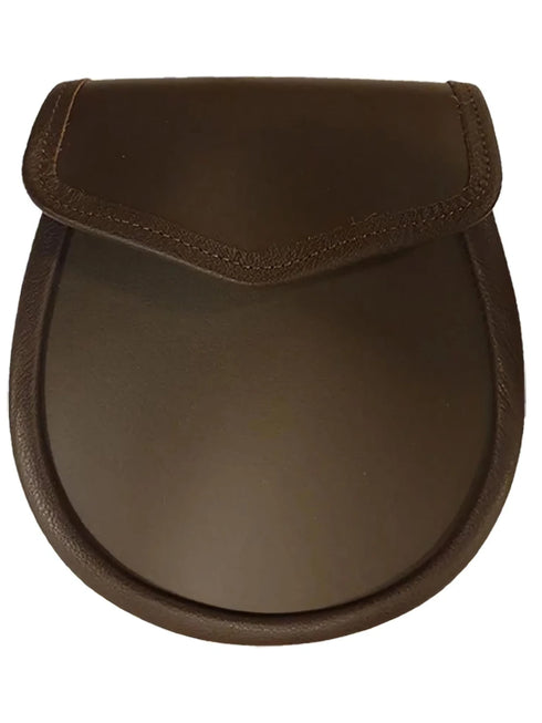 Simple Leather Day Sporran in Brown