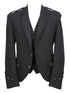 Men's Scottish Handmade Charcoal Grey Argyle Jacket with Waistcoat