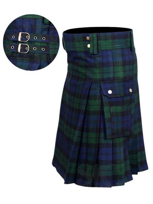 Black Watch Tartan Utility Kilt