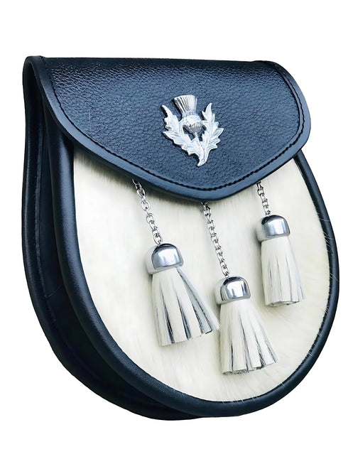 Black Leather Hair Sporran